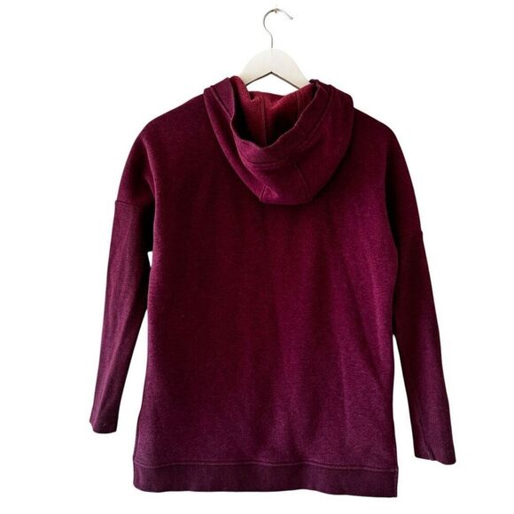 UGG Trendy Burgundy Long Sleeves Front Zip Up High Low Sweatshirt SZ XS # 2365 - Picture 5 of 12